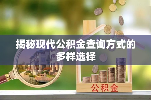 齐河揭秘现代公积金查询方式的多样选择