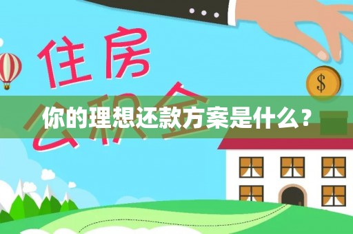 齐河你的理想还款方案是什么？