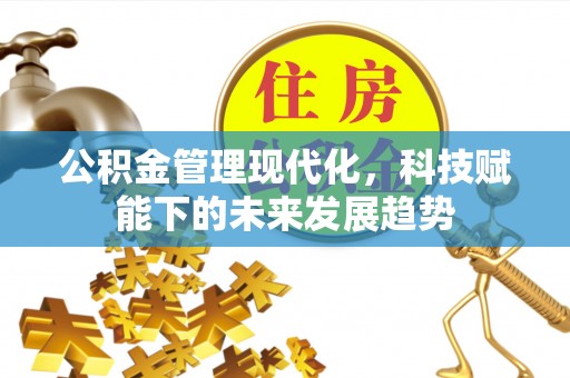 齐河公积金管理现代化，科技赋能下的未来发展趋势