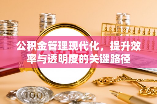 齐河公积金管理现代化，提升效率与透明度的关键路径